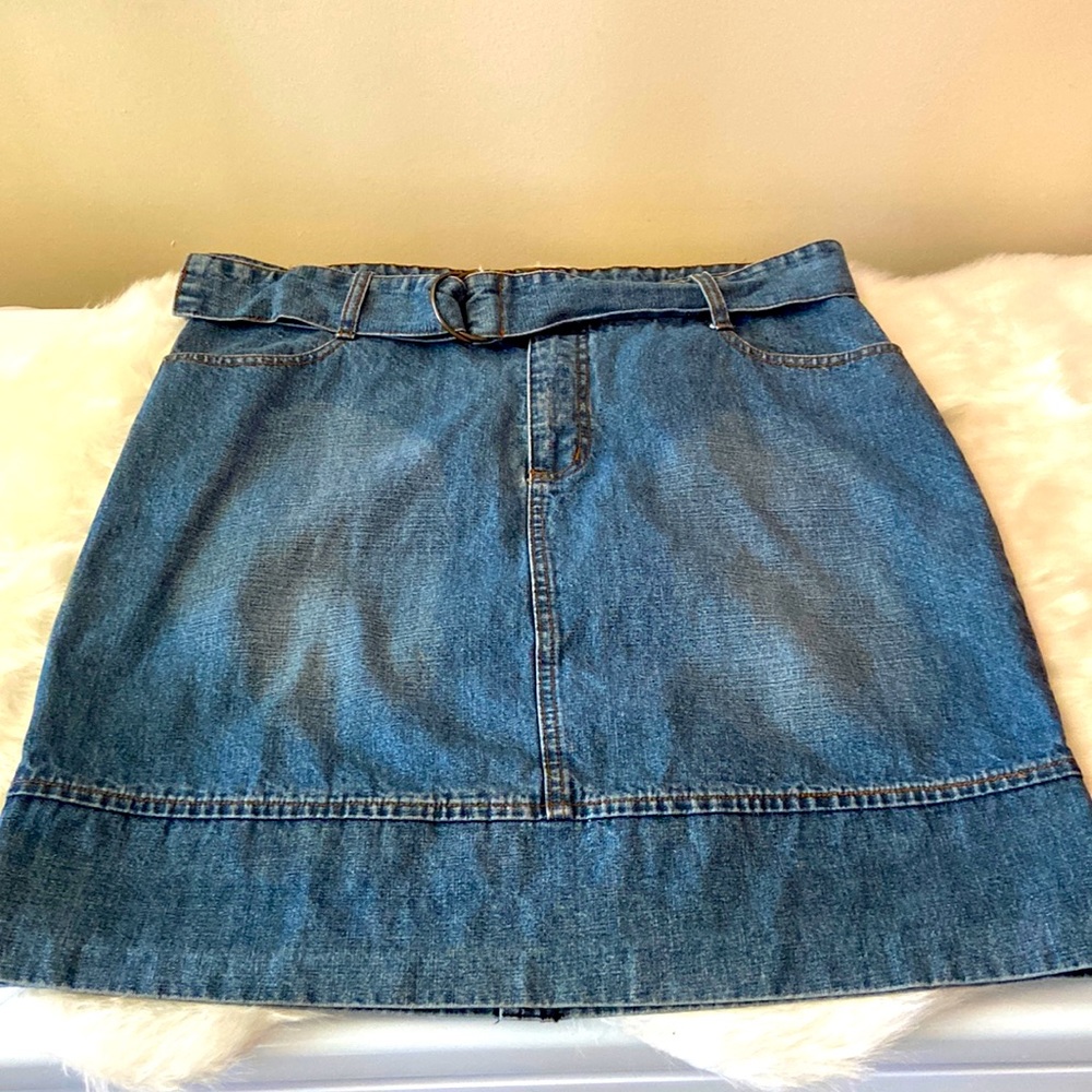Gently used denim mini skirt in size 12